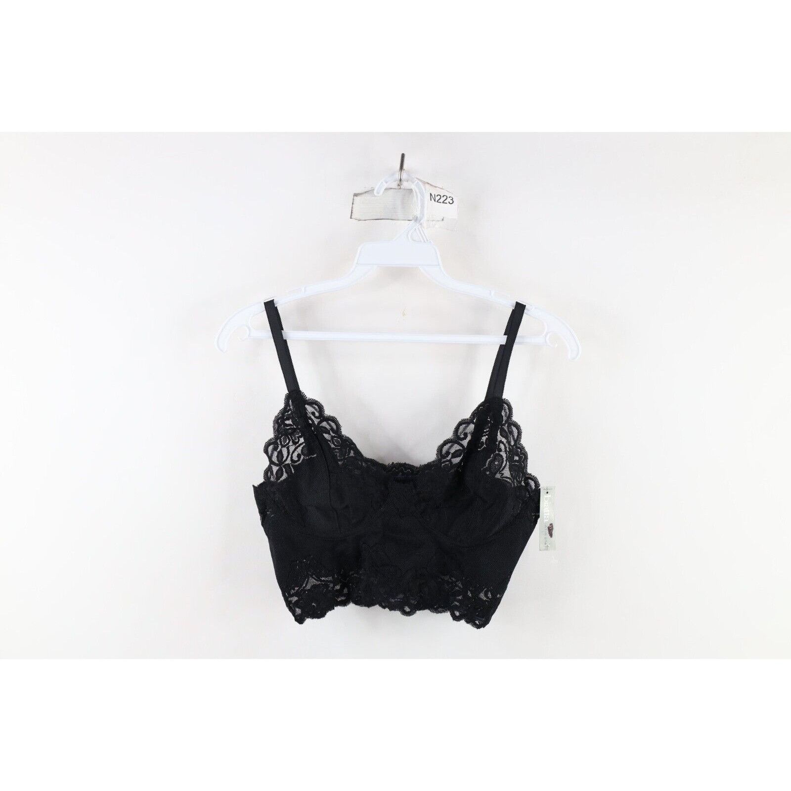 Vintage Deadstock Vintage 90s Flower Floral Lace Bralette Bra Size M / US 6-8 / IT 42-44 - 1 Thumbnail