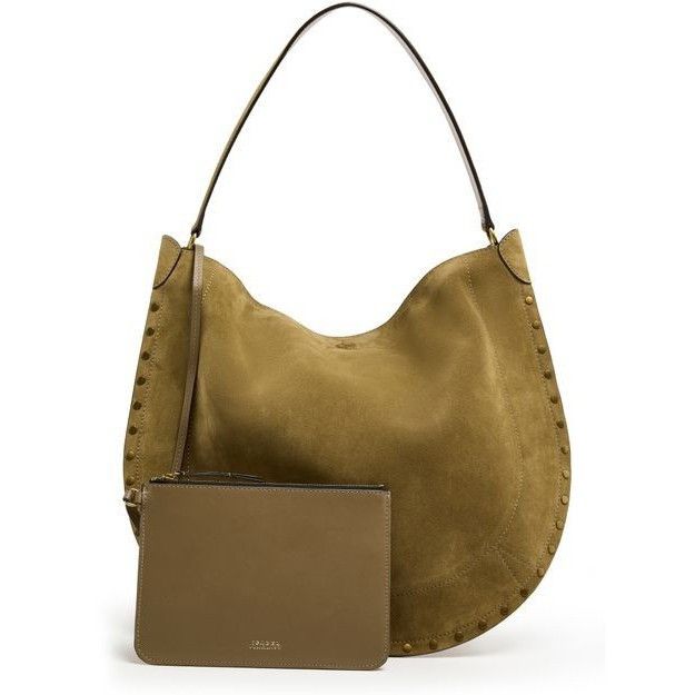 Isabel Marant Isabel Marant Oskan Hobo Soft Khaki Green Suede Shoulder Bag Size ONE SIZE - 5 Thumbnail