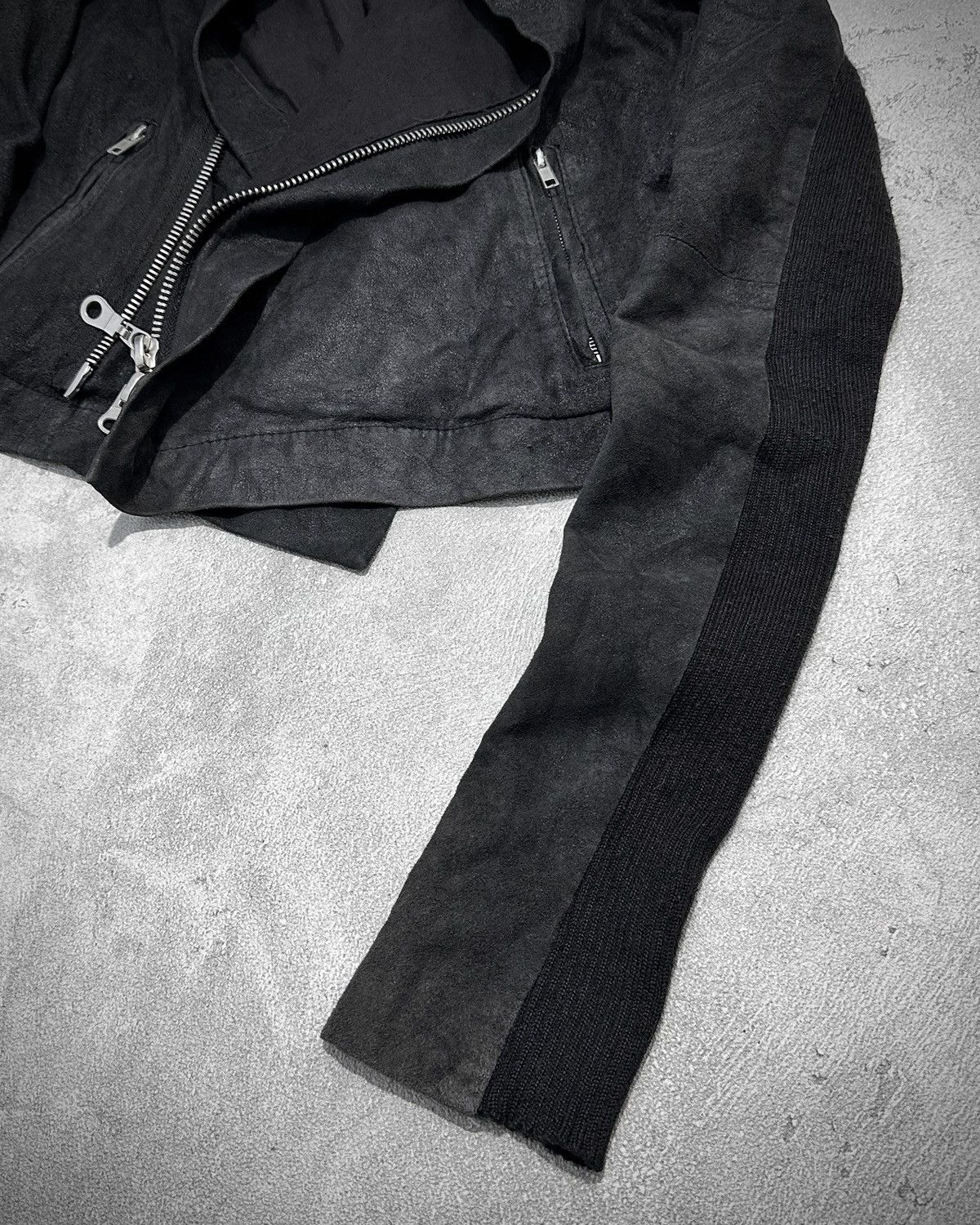 Japanese Brand Japanese Label Biker Asymmetric Jacket Rickowens Style Size US XS / EU 42 / 0 - 4 Thumbnail