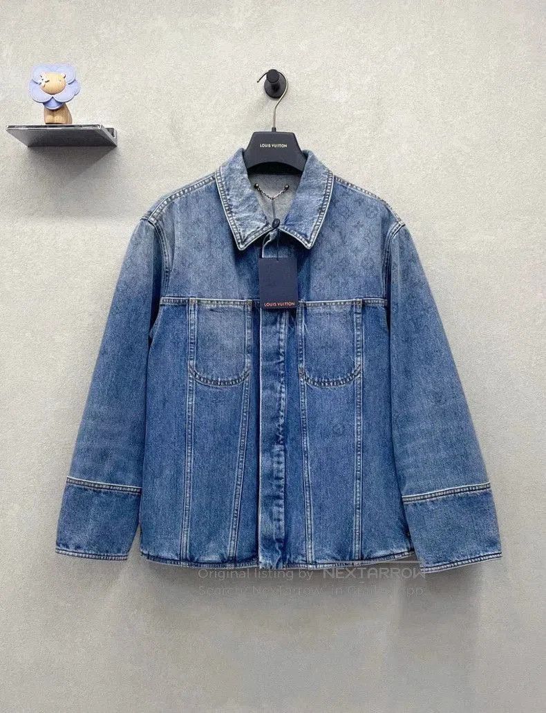 Louis Vuitton LV Vintage Distressed Denim Jacket. Size US XL / EU 56 / 4 - 1 Thumbnail