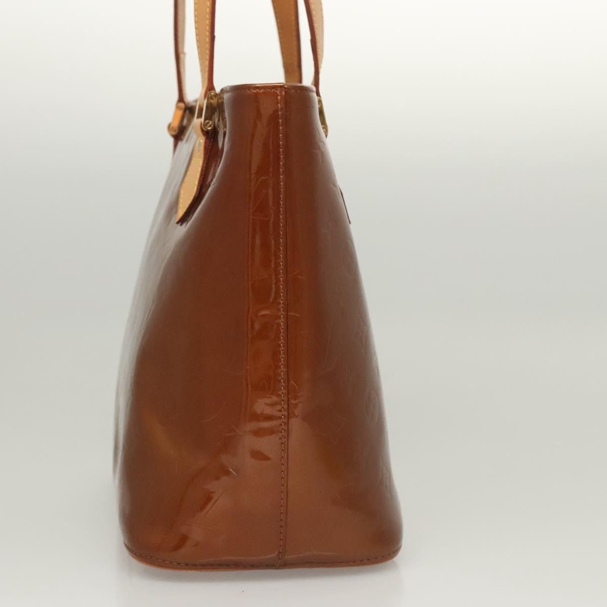 Louis Vuitton LOUIS VUITTON Monogram Vernis Houston Hand Bag Bronze M91122 Size ONE SIZE - 4 Thumbnail
