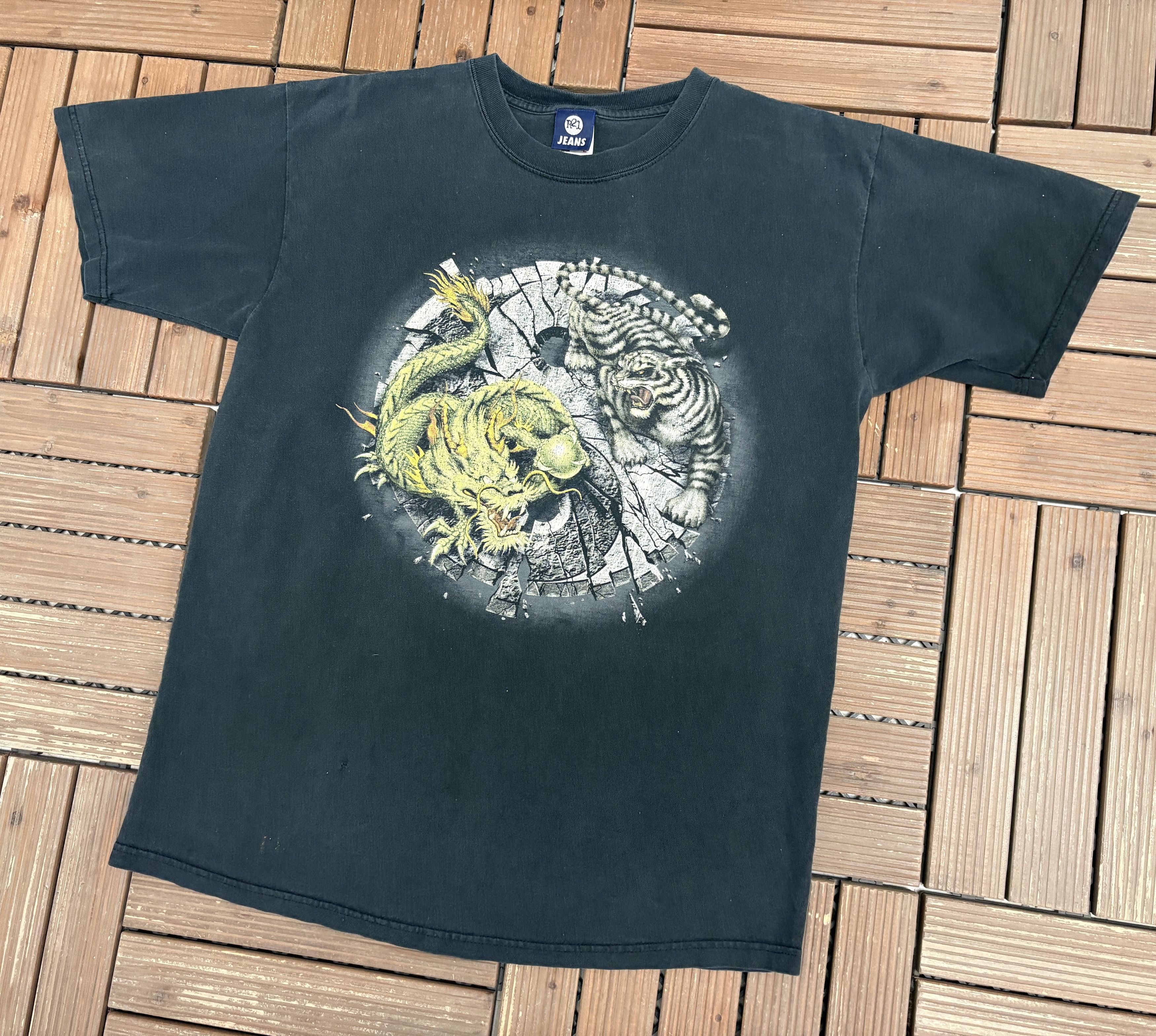 Vintage Rue 21 Jeans Vintage Black T-Shirt Tee Size US L / EU 52-54 / 3 - 3 Thumbnail