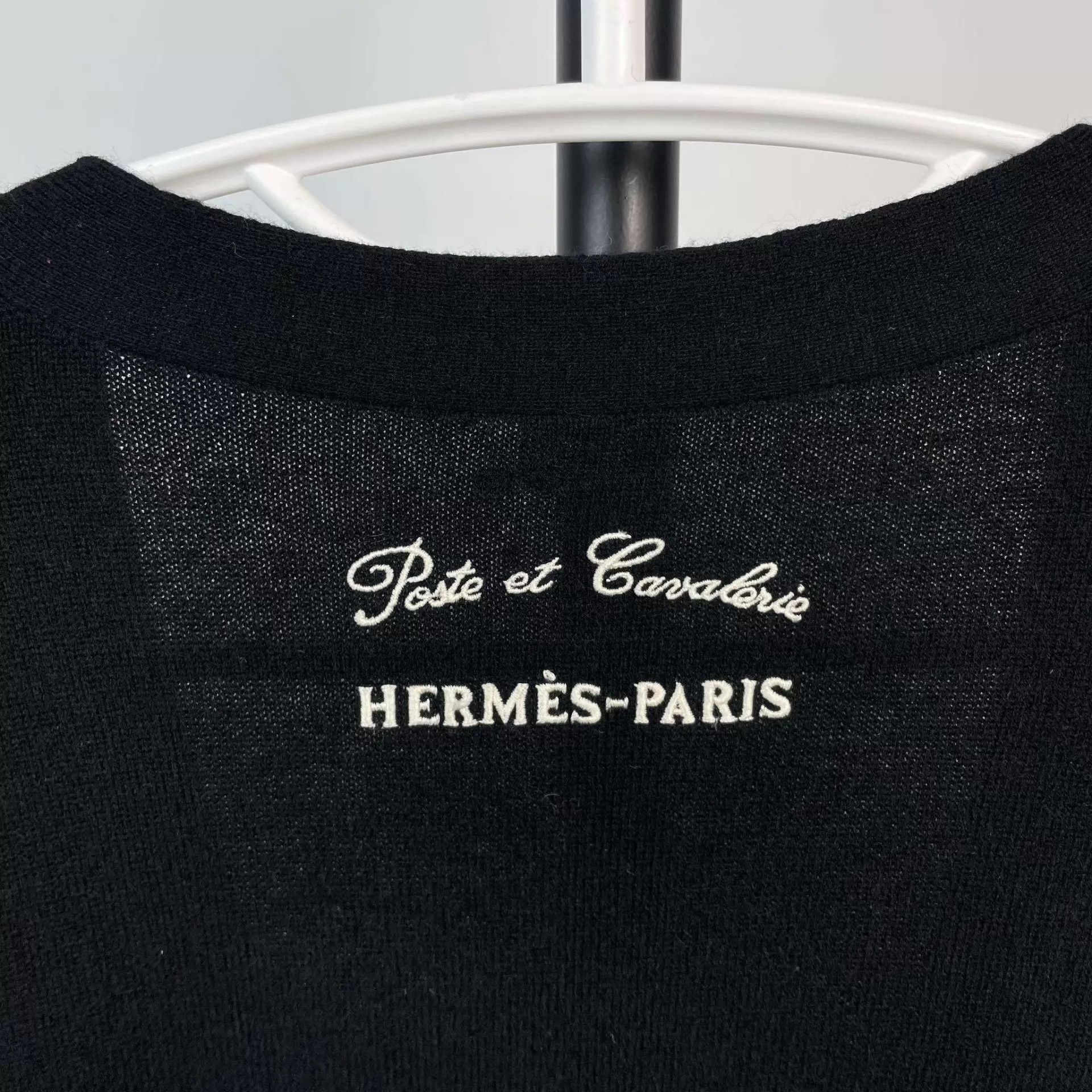 Hermes Hermès cashmere knit coat 38 black 95 New Size S / US 4 / IT 40 - 4 Thumbnail