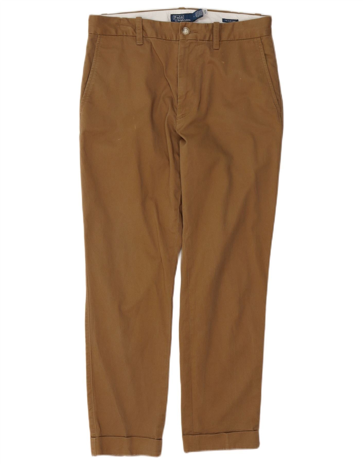 Polo Ralph Lauren Womens Slim Chino Trousers US 6 Medium W30 L26 Brown Size 26" / US 2 / IT 38 - 1 Thumbnail