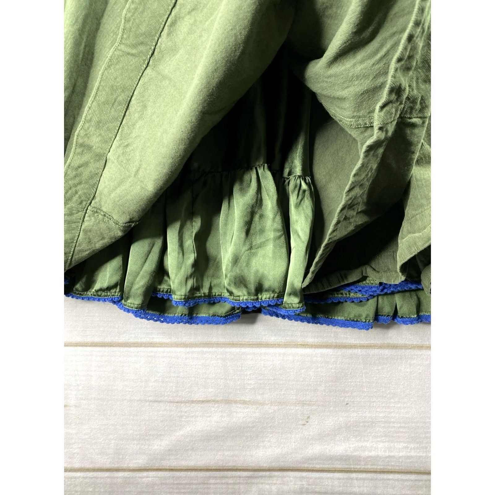 Vintage Girls from Savoy Dress Green Corduroy Fit & Flare Halter Knee Length Ladies 4 Size 27" / US 4 / IT 40 - 3 Thumbnail