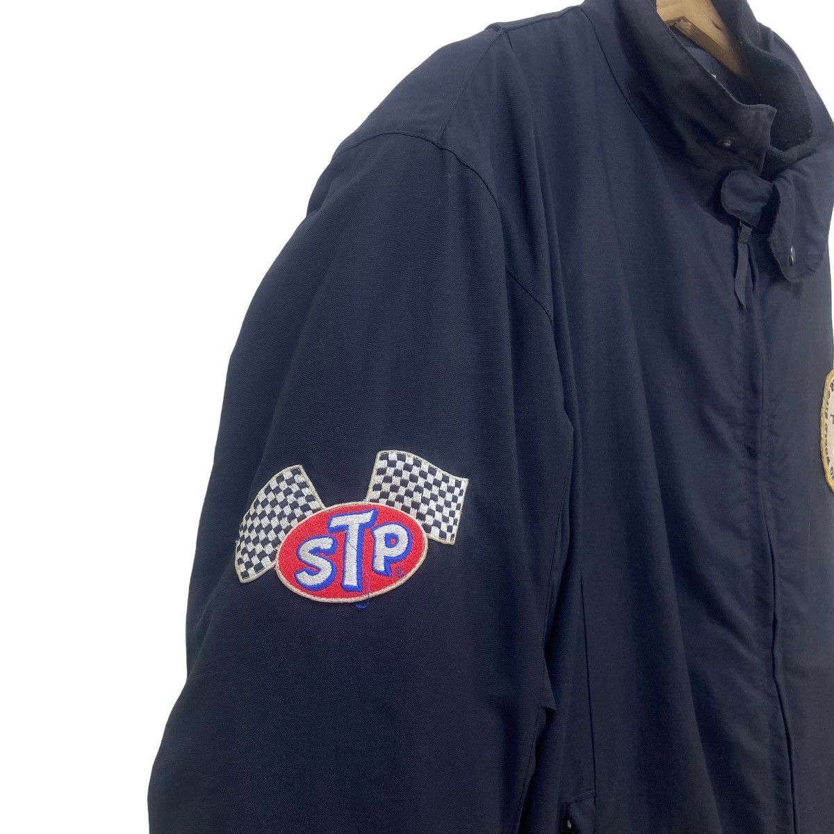 Other STP Oil Treatment US Flag Padded Biker Jacket Size US L / EU 52-54 / 3 - 9 Thumbnail