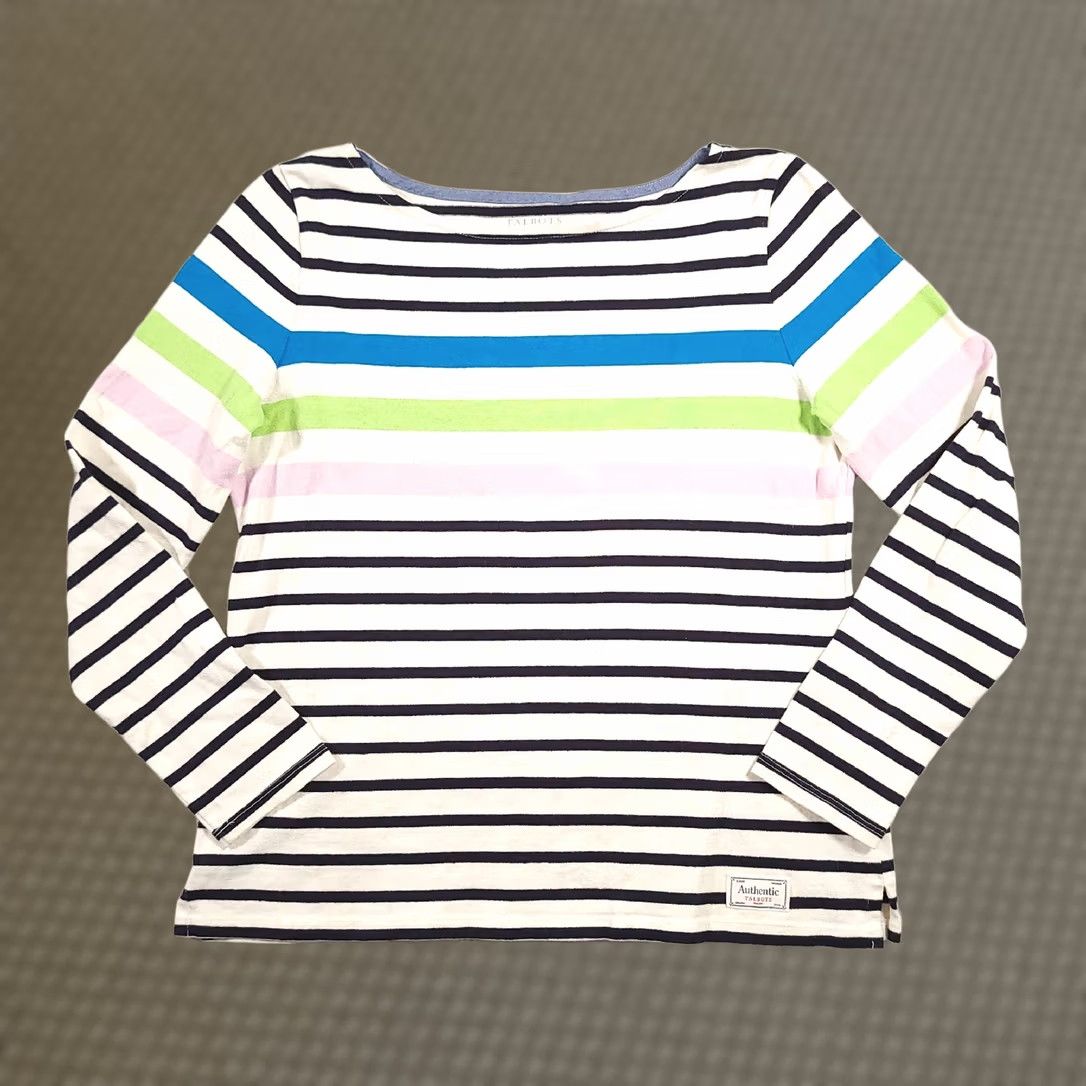 Talbots Talbots Sweater Womens Medium Striped Long Sleeve Boat Neck Colorful Striped Knit Pullover, Casual, Workwear, Regular, Multicolor, White? Size M / US 6-8 / IT 42-44 - 1 Thumbnail