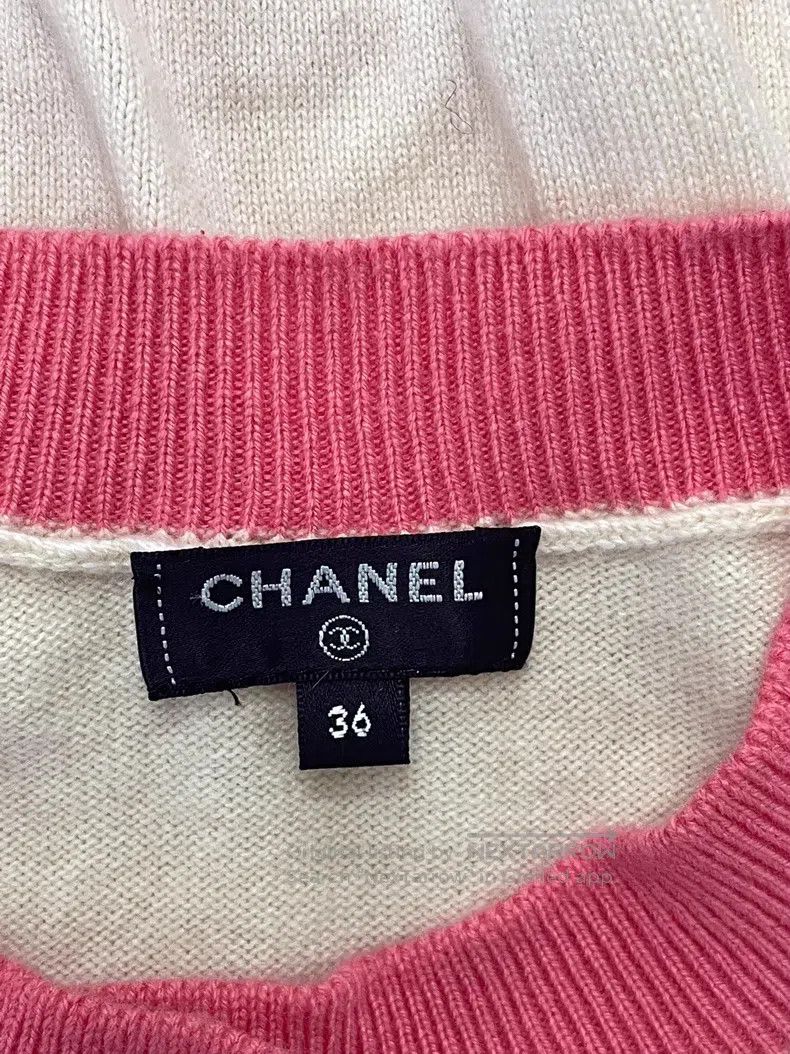 Chanel Chanel Beach Series Pink Beige Letter Cashmere Knitted Car Size XS / US 0-2 / IT 36-38 - 4 Thumbnail