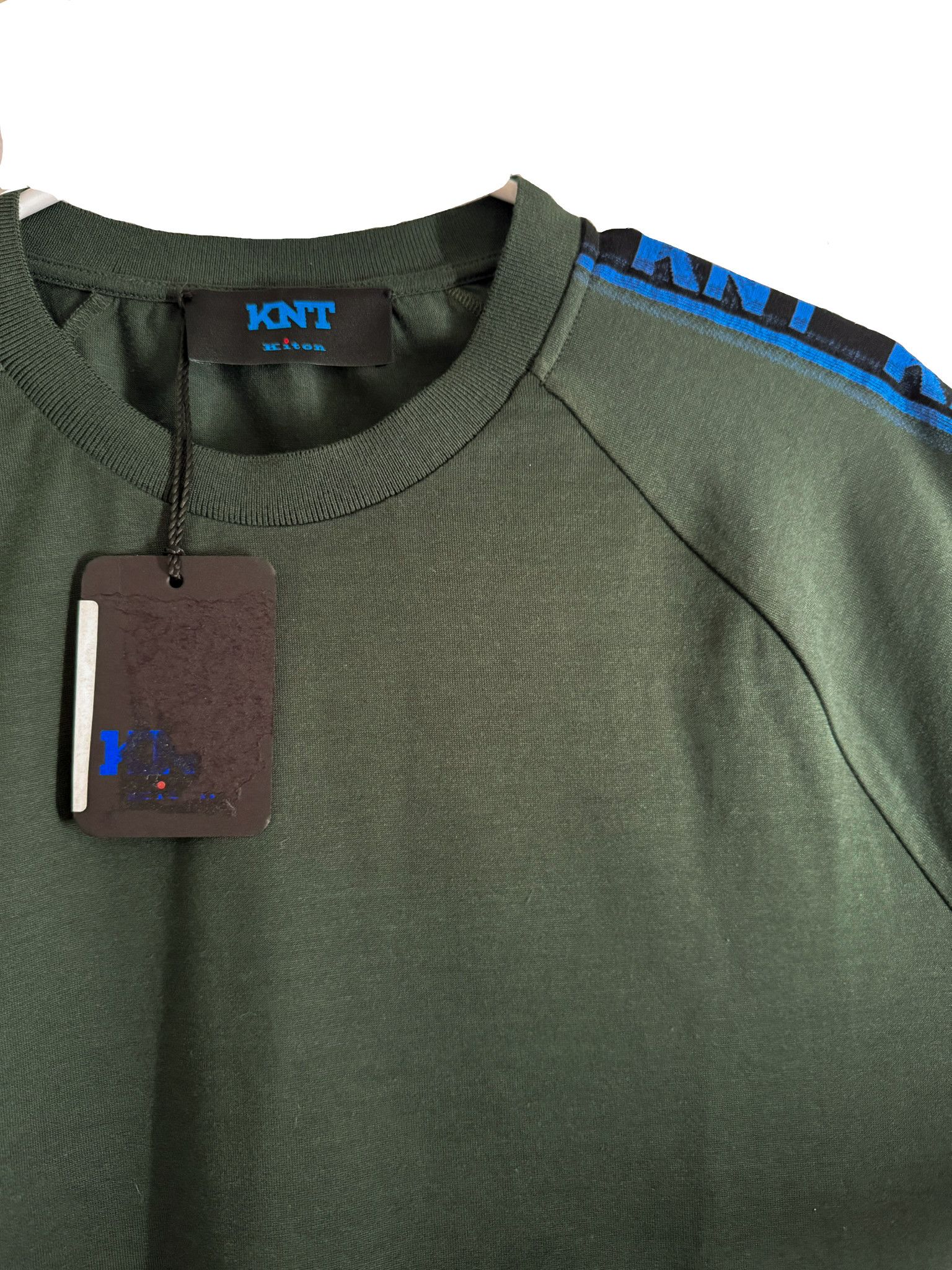 Kiton KNT by Kiton Green Raglan Jersey Shirt — Made in Italy Size US M / EU 48-50 / 2 - 1 Thumbnail