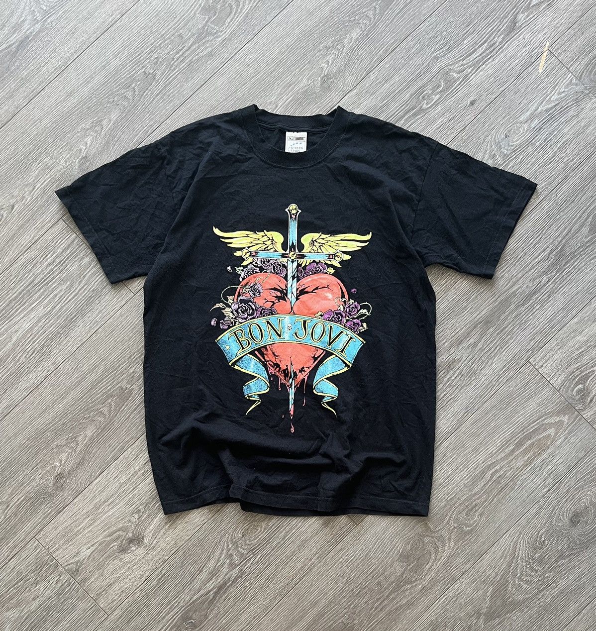 Band Tees × Bon Jovi × Vintage Vintage 💥 Bon Jovi Band T-Shirt Tee Size US L / EU 52-54 / 3 - 1 Thumbnail