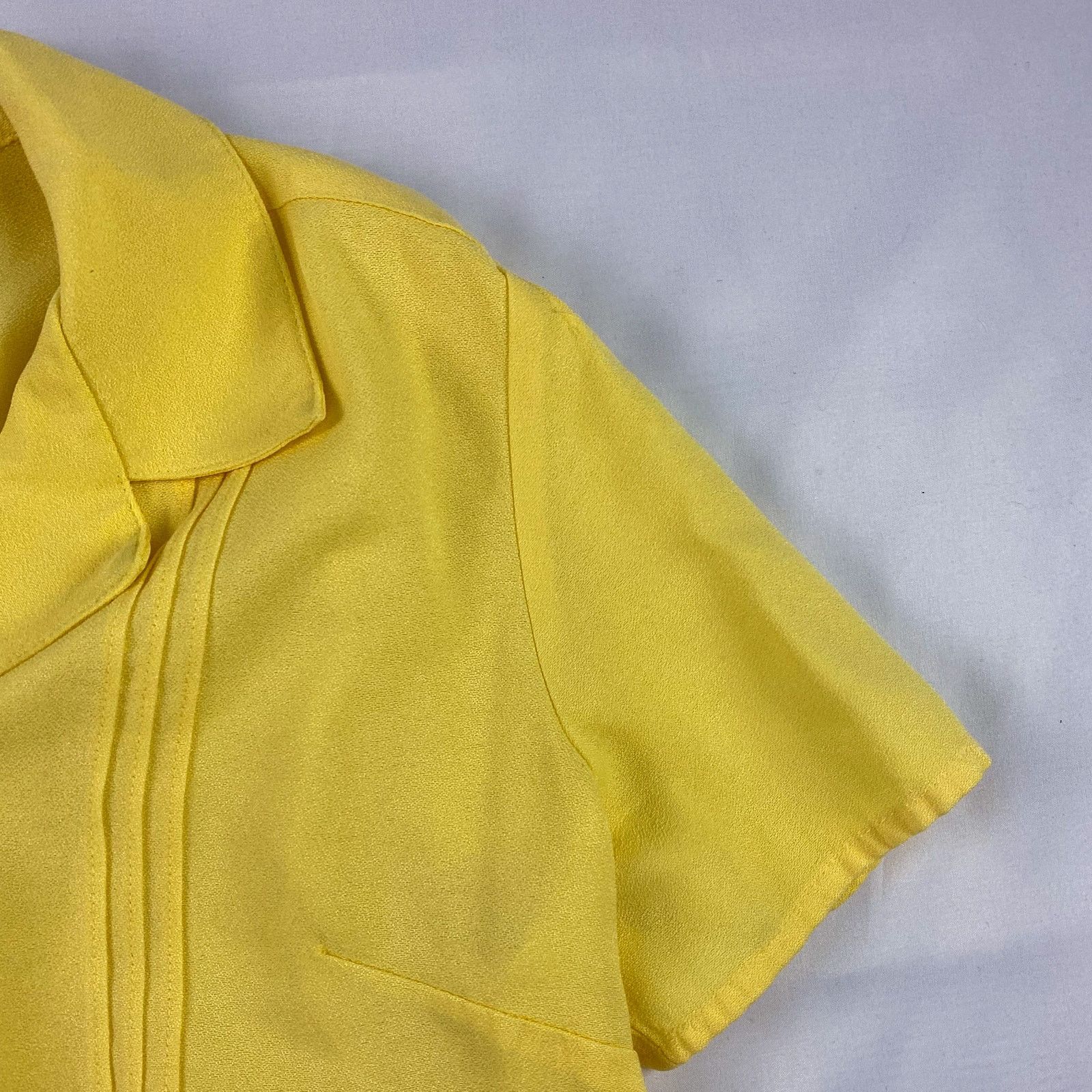 Vintage Sag Harbor Vintage Yellow Button Front Blouse Womens Small Size S / US 4 / IT 40 - 4 Thumbnail