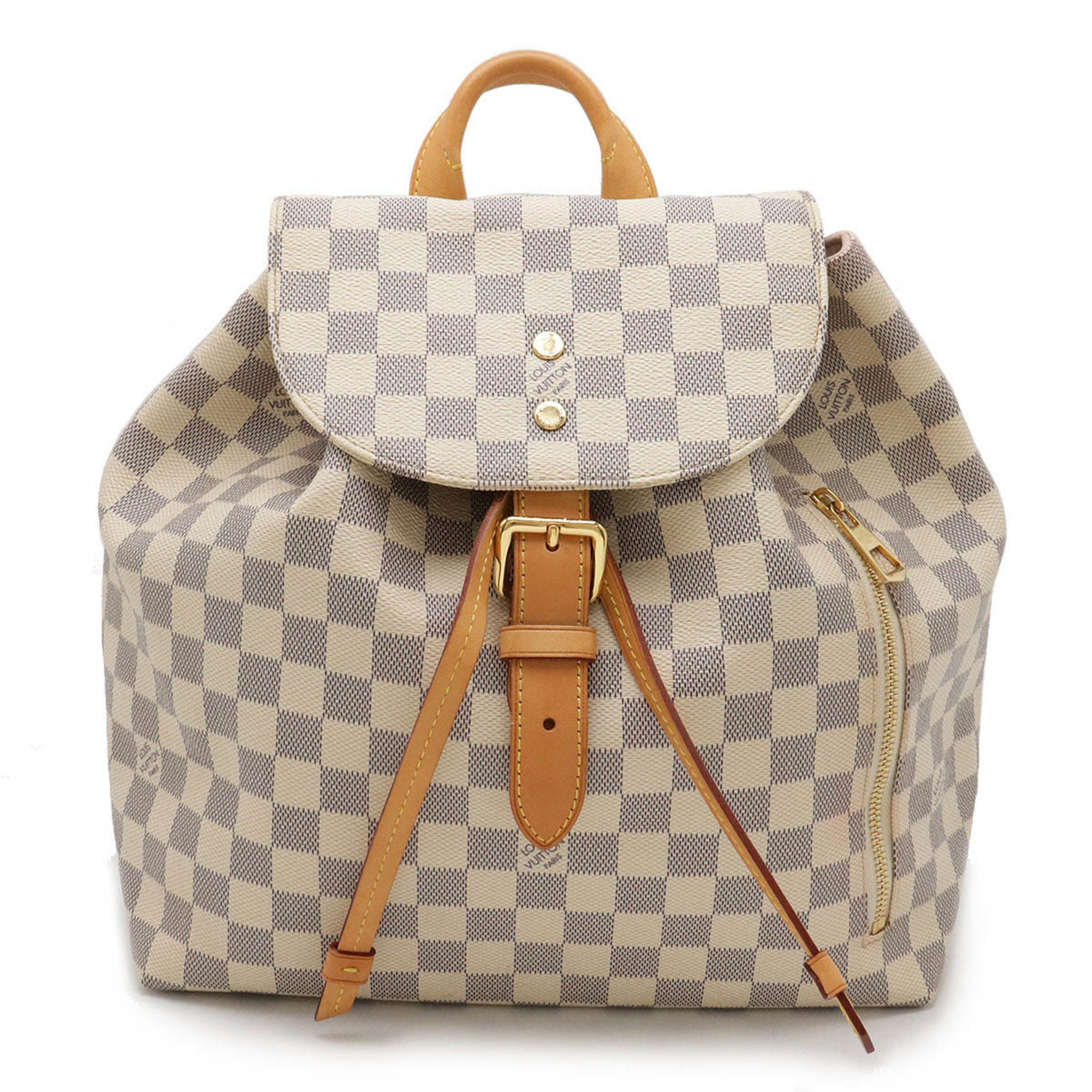 Louis Vuitton Damier Azur Speron Rucksack Shoulder Bag N41578 in Beige, Women's