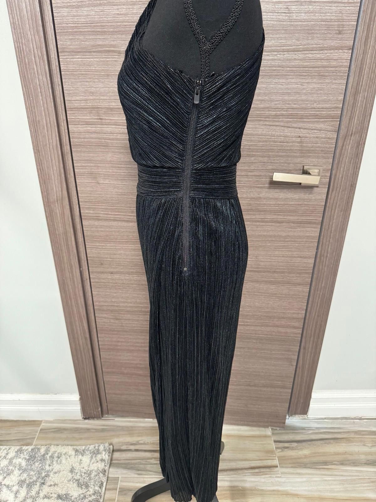 Other Saylor Black One Shoulder Pleated Midi Dress Size S Black Size S / US 4 / IT 40 - 4 Thumbnail
