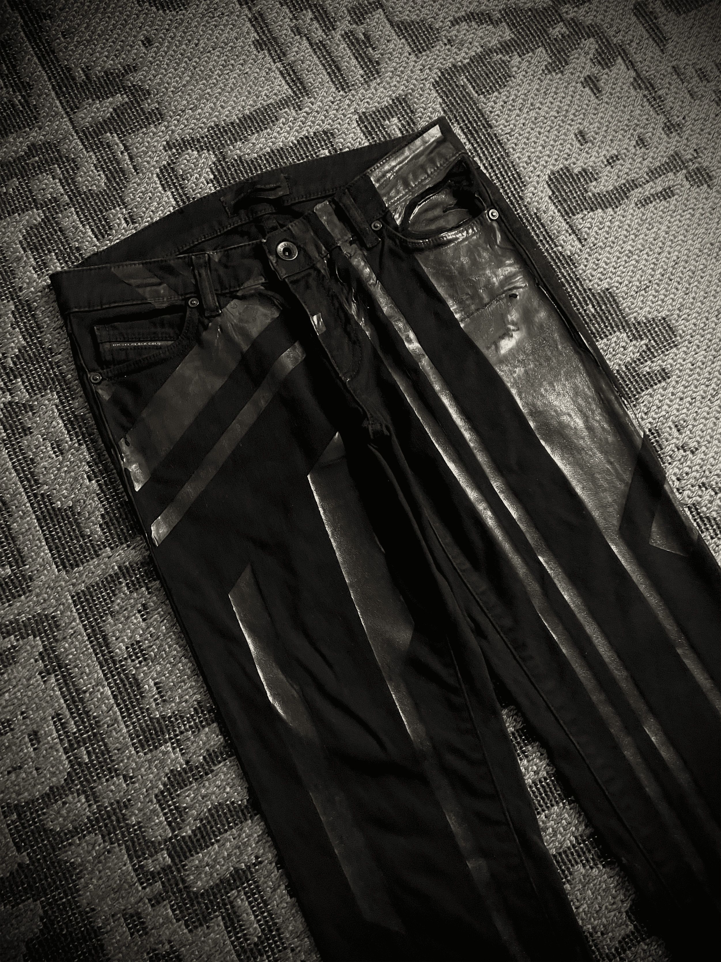 Diesel Diesel Black Gold Biker Coated Jeans Size US 28 / EU 44 - 2 Thumbnail