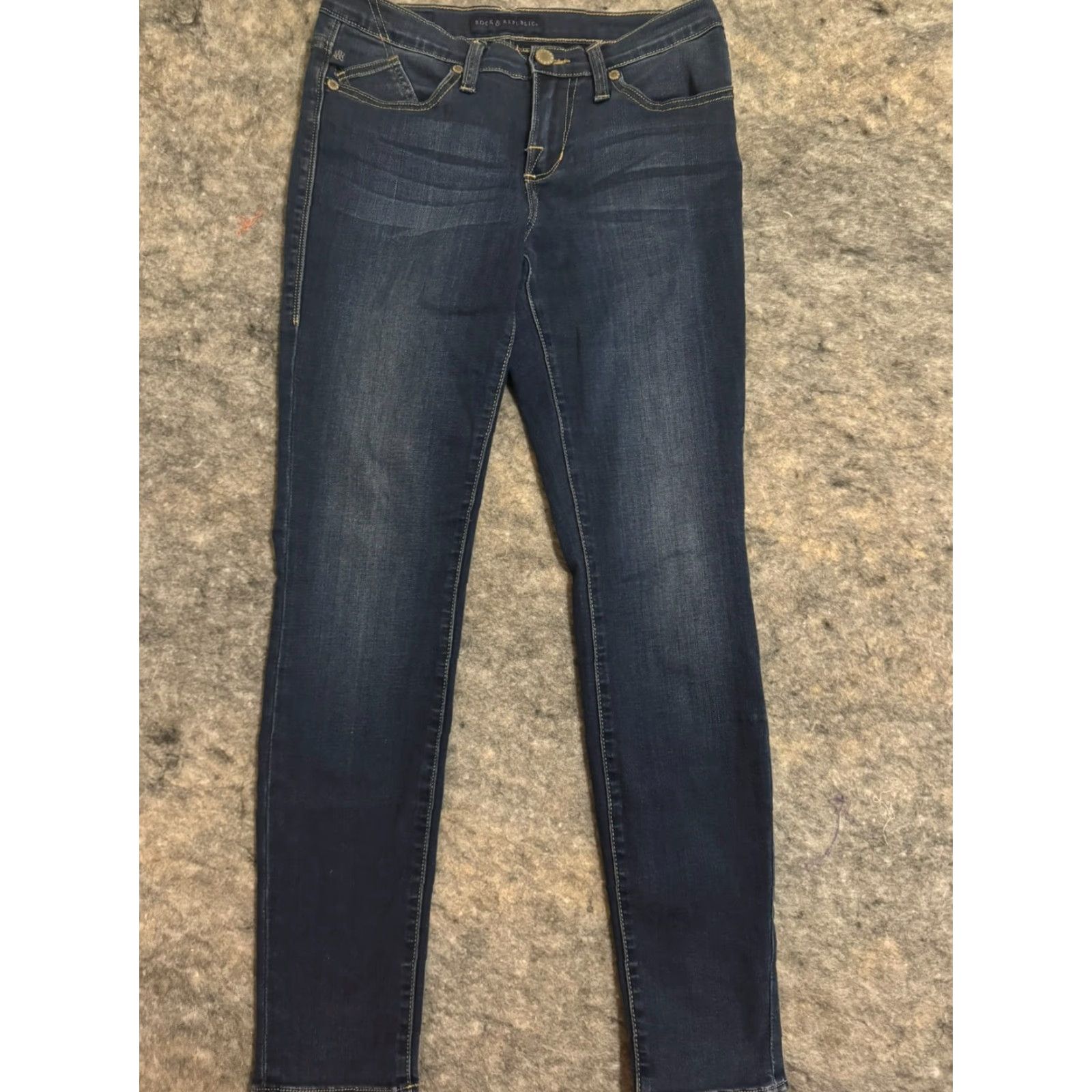 Vintage Rock & Republic Berlin Women’s Jeans Size 8M Dark Blue 31in Inseam Size 30" / US 8 / IT 44 - 2 Thumbnail