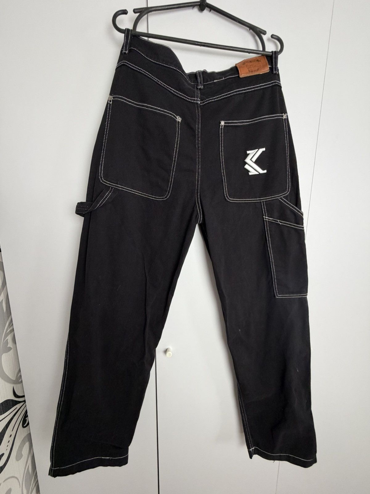 Karl Kani Vintage Karl Kani Black Baggy Carpenter Jeans Stitching Logo Size US 32 / EU 48 - 2 Thumbnail