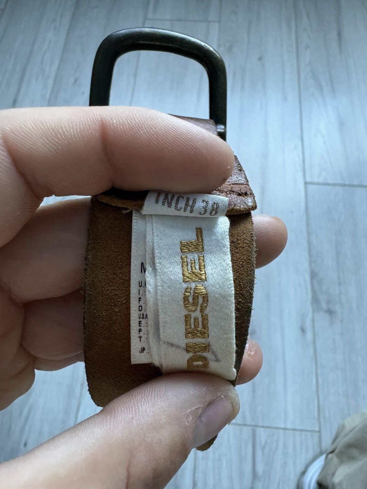 Designer × Diesel × Genuine Leather Vintage Leather belt Diesel Size ONE SIZE - 5 Thumbnail