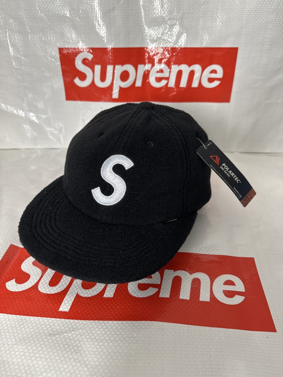 Supreme polartec s logo 6 panel cap fw 18