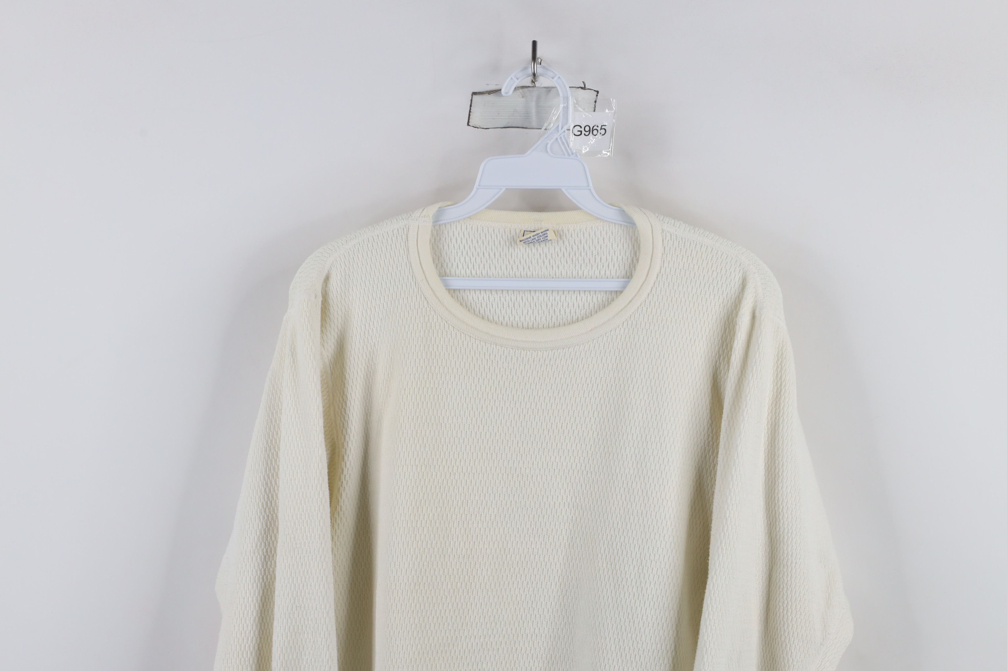 Vintage Vintage 70s Streetwear Waffle Knit Long Sleeve T-Shirt USA Size US XL / EU 56 / 4 - 2 Thumbnail