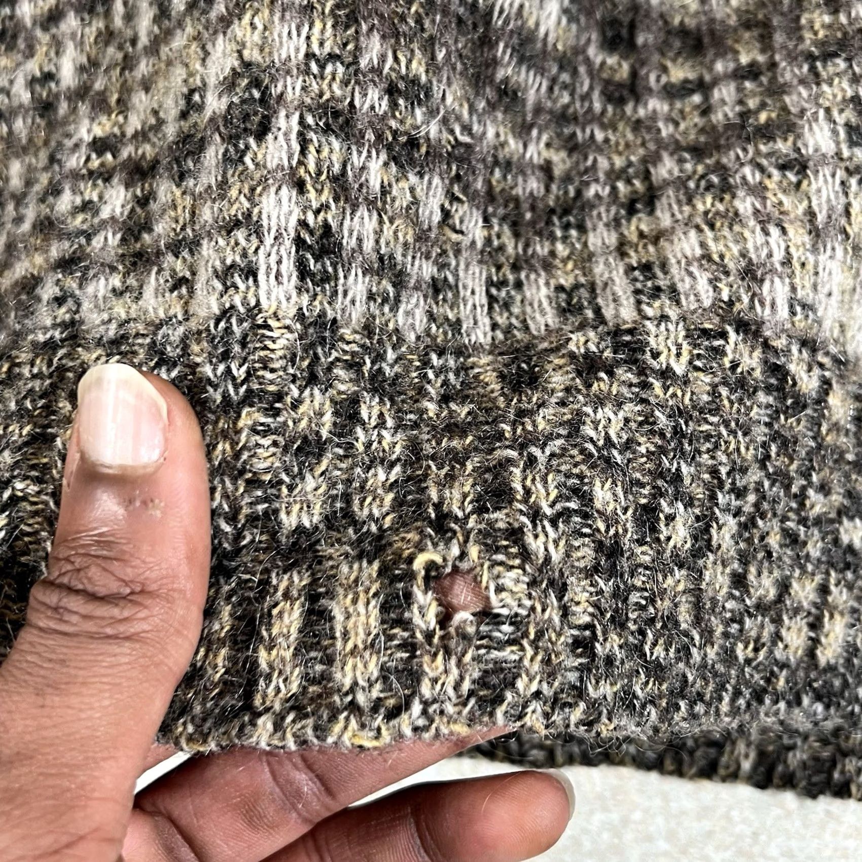 Vintage VINTAGE Manhattan Sweater Shirt Mens L Beige USA Collared Pullover Shawl Collar Patterned Grandpa Size L Size US L / EU 52-54 / 3 - 6 Thumbnail