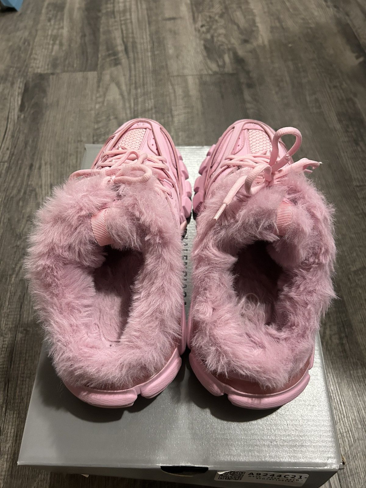 Balenciaga Balenciaga Track Mule Pink Faux Fur (Women’s) Size US 9 / EU 42 - 3 Thumbnail