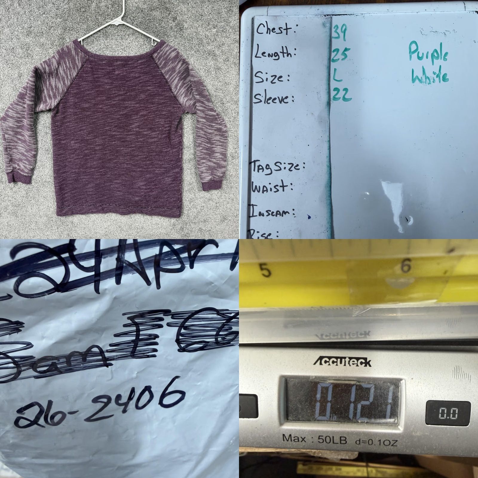 Champion Champion Sweater Womens L Purple Raglan Sleeve Knit Marled Lightweight Casual Athleticwear Size L / US 10 / IT 46 - 8 Thumbnail