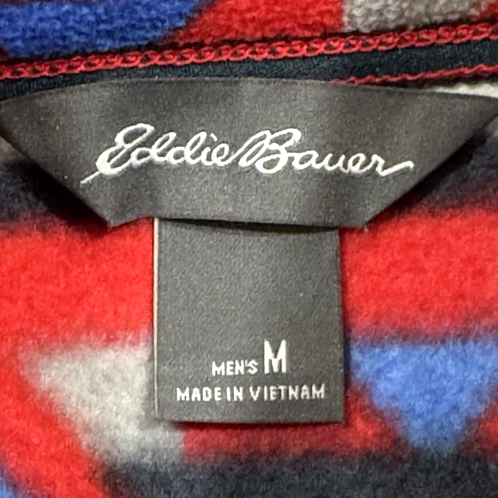Eddie Bauer Eddie Bauer Sweater Geometric Pattern Mock Neck Pullover Red 1/4 Snap Men’s M Medium Pocket Aztec Outdoor Size US M / EU 48-50 / 2 - 4 Thumbnail