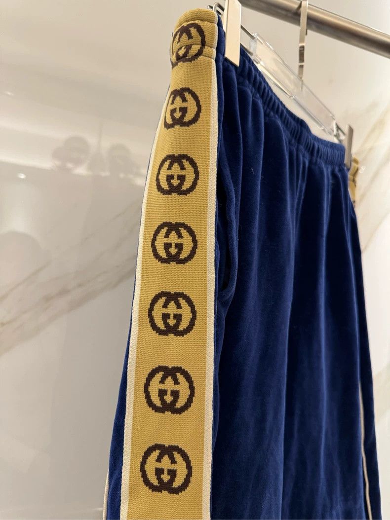 Gucci Gucci Size S Blue velvet string-labeled trousers 2504-Next Size US 29 - 4 Thumbnail