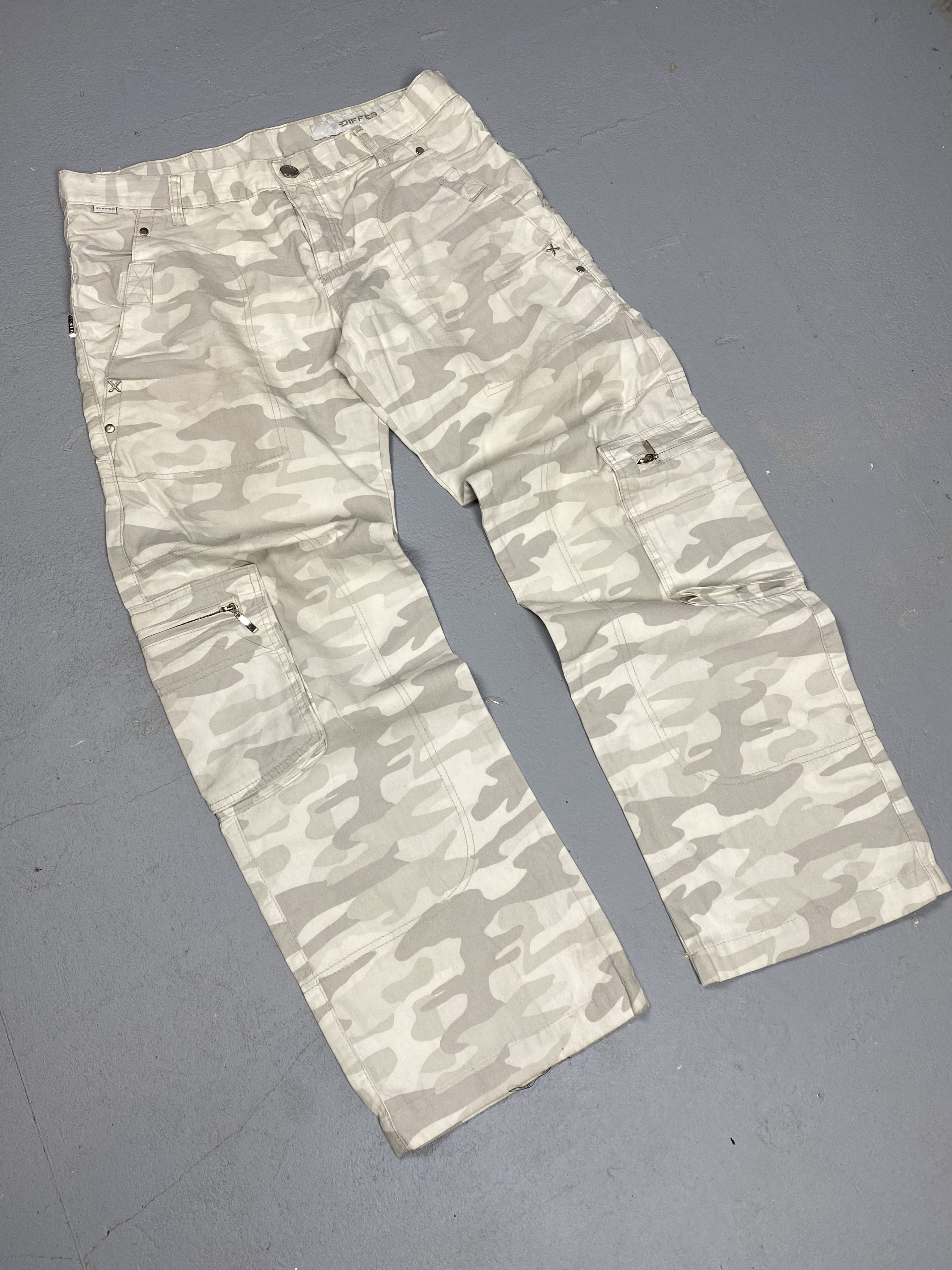 Crazy Vintage y2k Sand Camo Baggy Rap 2 Pac Pants Cargo