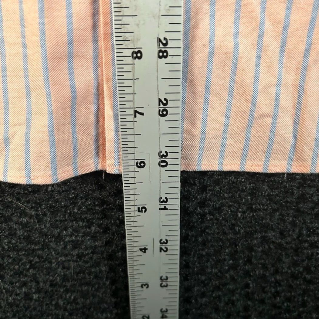 Brooks Brothers VINTAGE Brooks Brothers Regent Fit Button-Down Shirt Mens Large Blue Stripe Pink Peach Long Sleeve Everyday Classic Embroidered Pony Size US M / EU 48-50 / 2 - 6 Thumbnail
