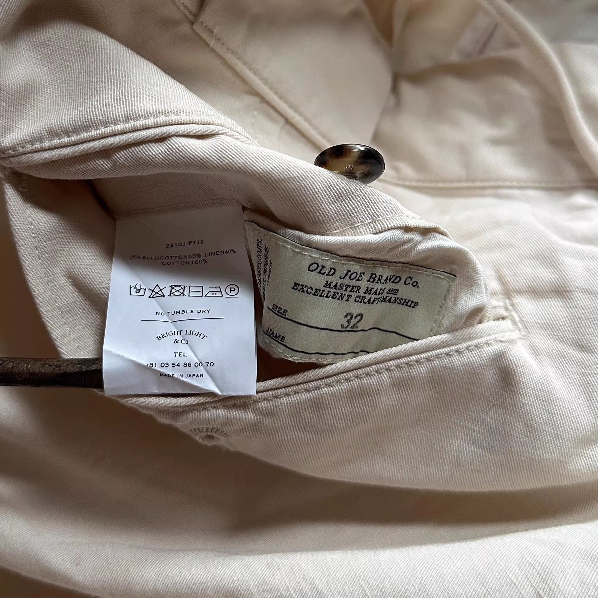 Old Joe OLD JOE Cotton Linen White Pants Size US 32 / EU 48 - 6 Thumbnail
