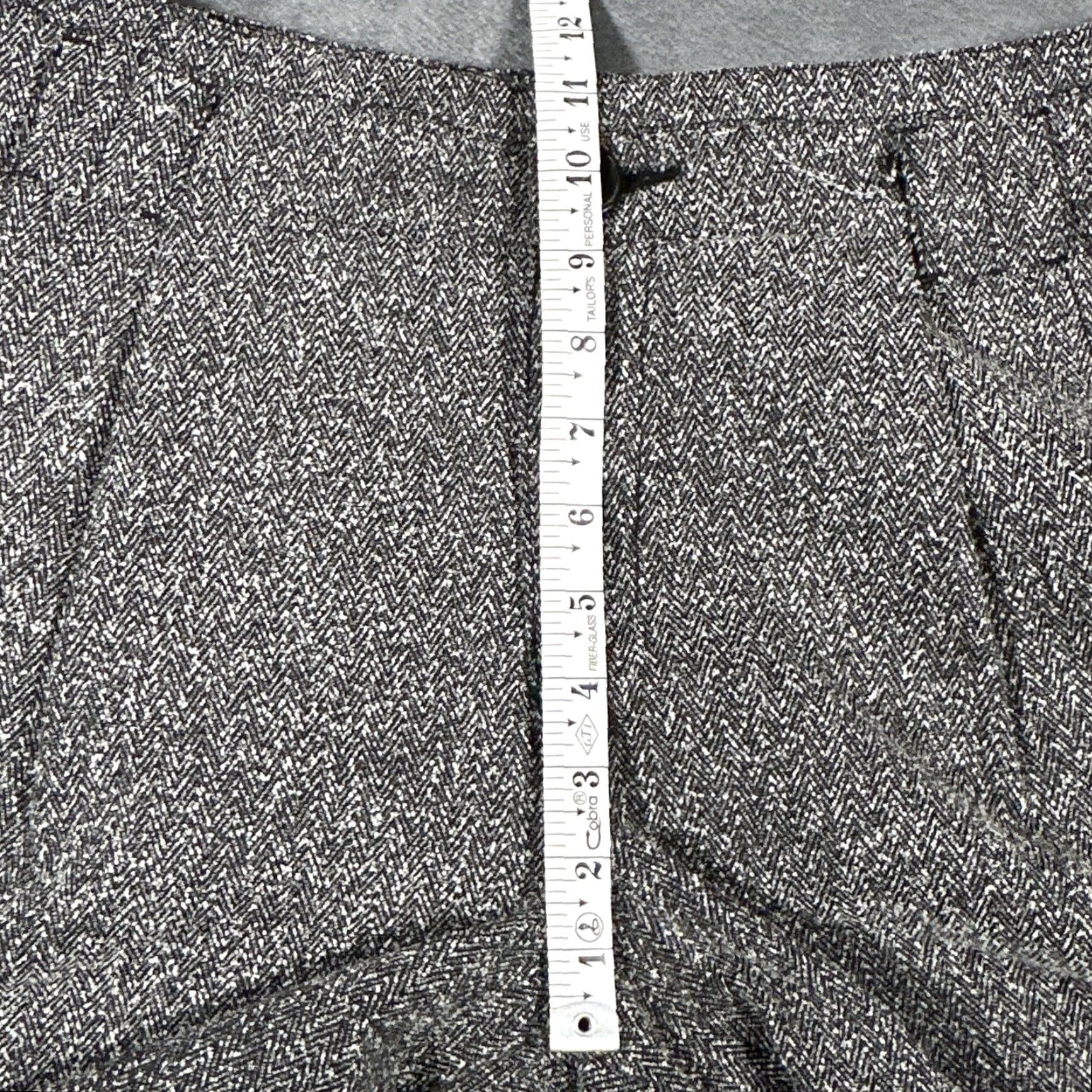 Free People Free People Pants Womens 10 Gray Herringbone Tweed Wide-Leg Dress Trousers with Pockets Size 32" / US 10 / IT 46 - 6 Thumbnail