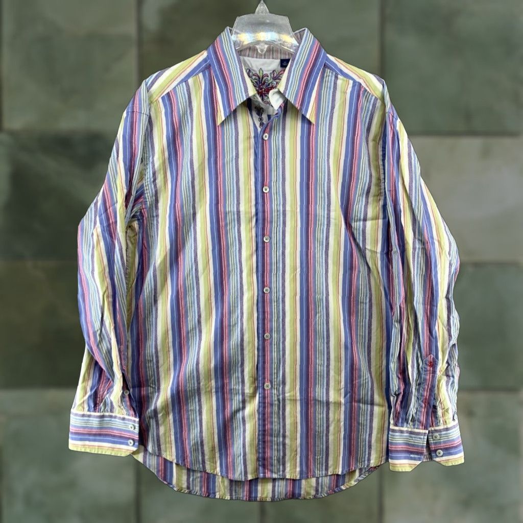 Robert Graham Robert Graham Shirt XL Multicolor Striped Western Button-Up Long Sleeve Mens Size US XL / EU 56 / 4 - 1 Thumbnail