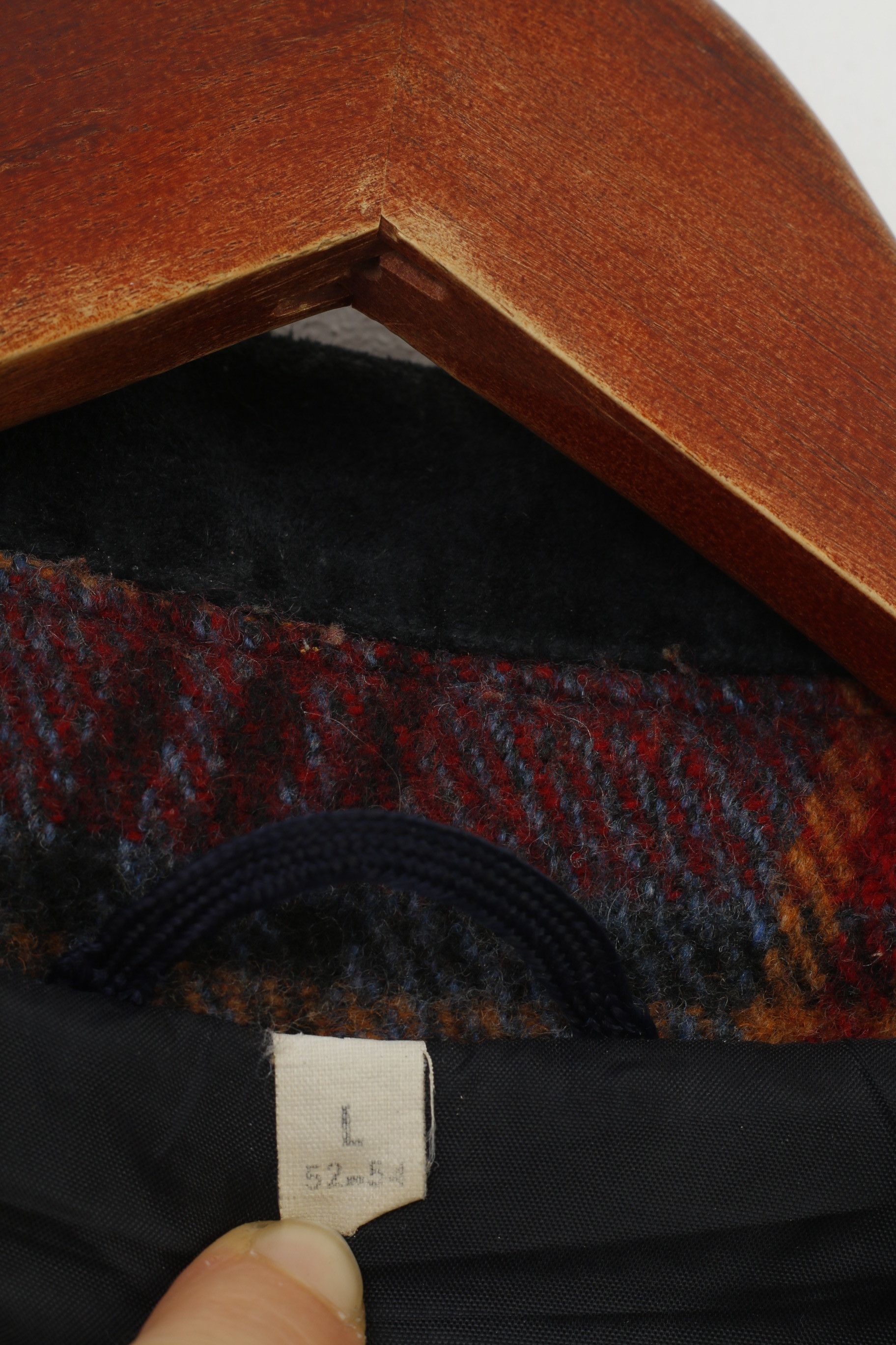 Vintage Vintage Men L Jacket Wool Checkered Navy Blue Bottoms 1479 Size US L / EU 52-54 / 3 - 5 Thumbnail