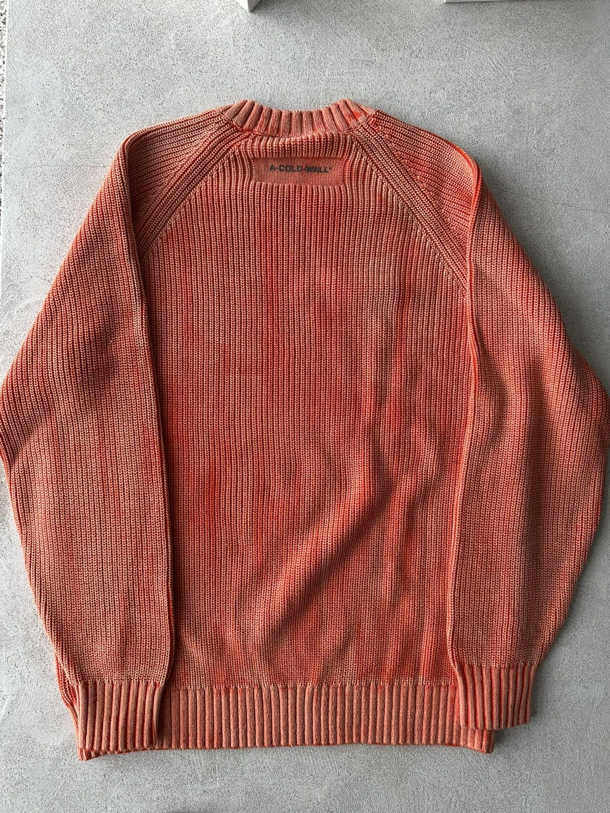 A-COLD-WALL* A-COLD-WALL* Sweater Logo Washed Neon Orange Size US M / EU 48-50 / 2 - 2 Thumbnail
