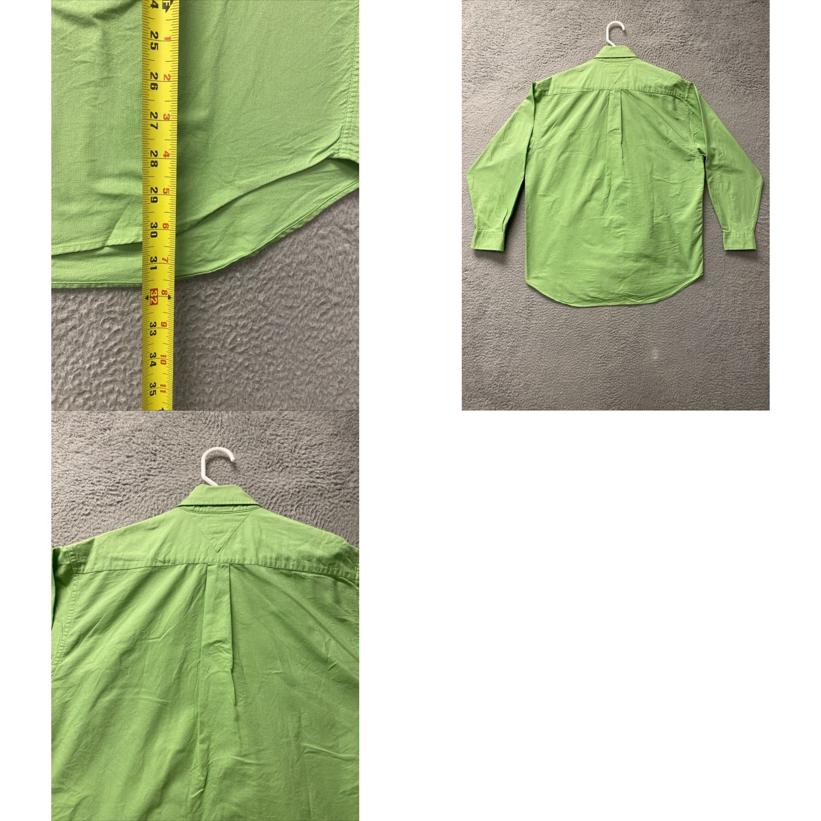 Tommy Hilfiger VINTAGE Tommy Hilfiger Tommy Jeans Men's Green Long Sleeve Shirt M 90s Logo Casual Size US M / EU 48-50 / 2 - 8 Thumbnail
