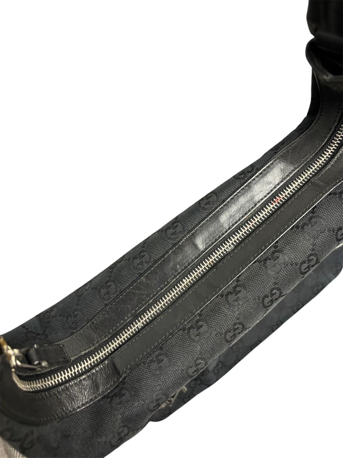 Gucci Gucci Vintage GG Canvas Small Black Shoulder Bag Luxury Size ONE SIZE - 10 Thumbnail