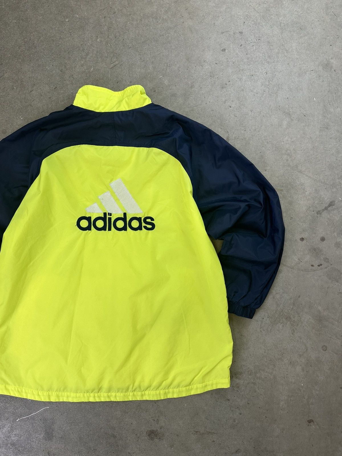 Adidas × Vintage Vintage Adidas Neon Zip Up Windbreaker Large 90s Size US L / EU 52-54 / 3 - 2 Thumbnail