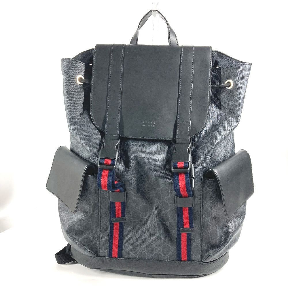 Gucci Gucci 49556 Gg Supreme Tiger Bag Pack Rucksack Canvas Men Black Size ONE SIZE - 1 Thumbnail