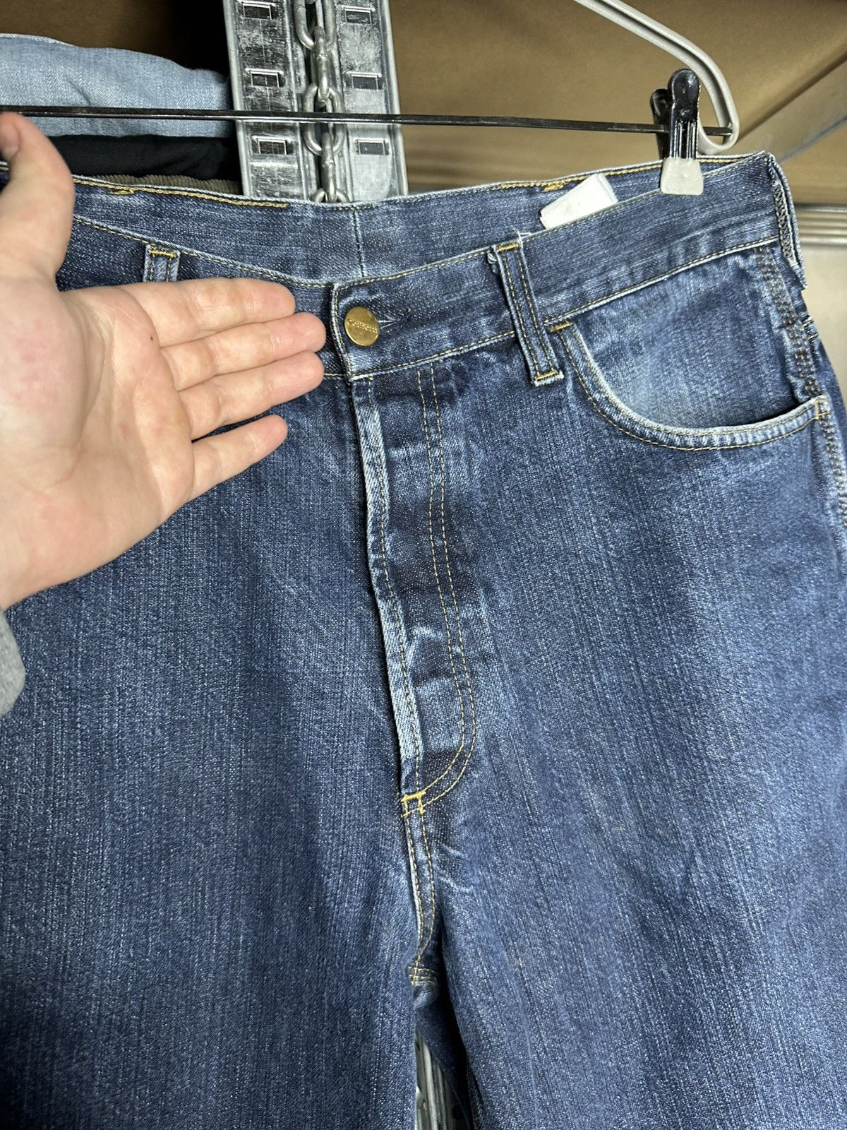 Carhartt Carhartt Classic Denim Jeans Straight Leg Workwear Pants Size US 34 / EU 50 - 6 Thumbnail