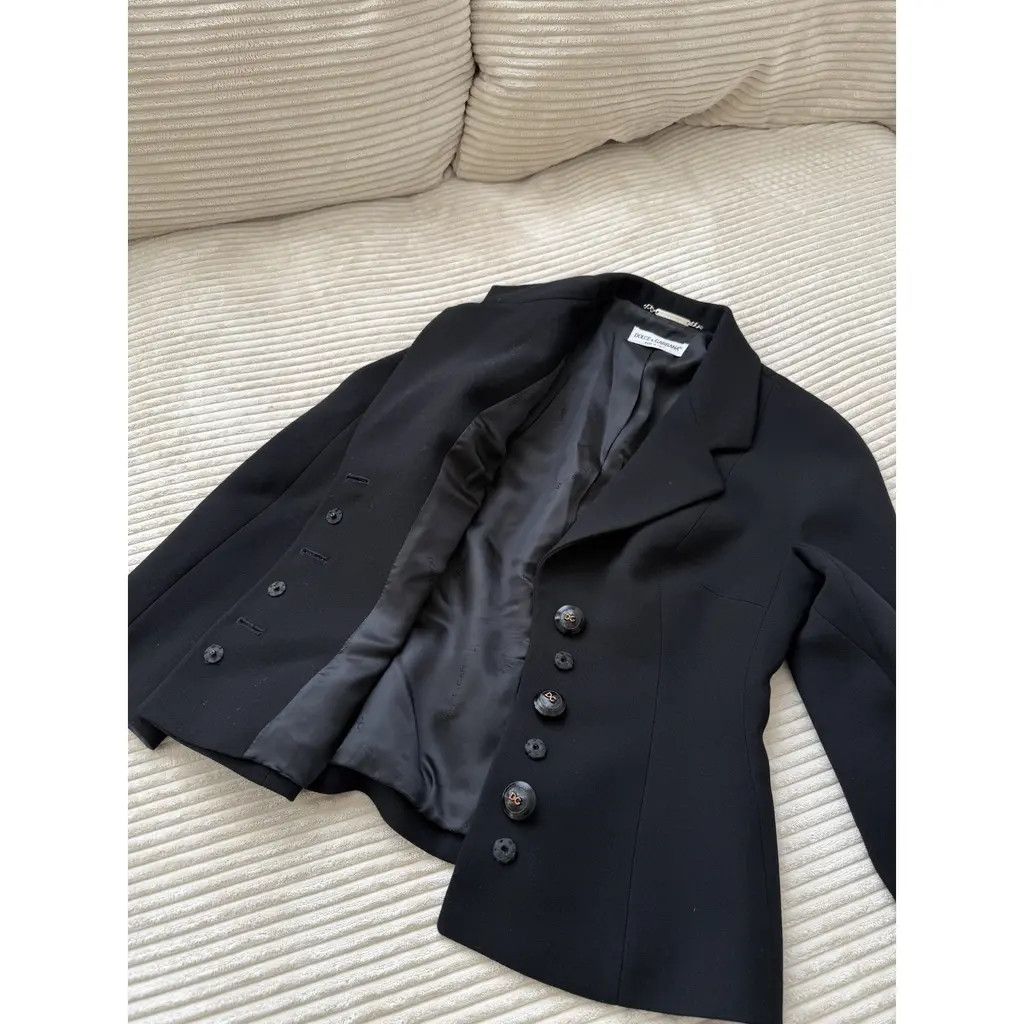 Dolce & Gabbana Dolce & Gabbana Vintage Tailored Black Wool Blazer SizeIT42 Size M / US 6-8 / IT 42-44 - 8 Thumbnail