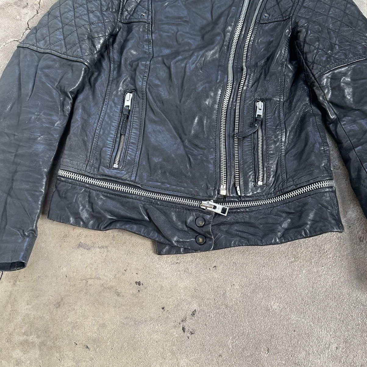 Allsaints Vintage AllSaints Leather Jacket Biker very Rare Women Size S / US 4 / IT 40 - 12 Thumbnail