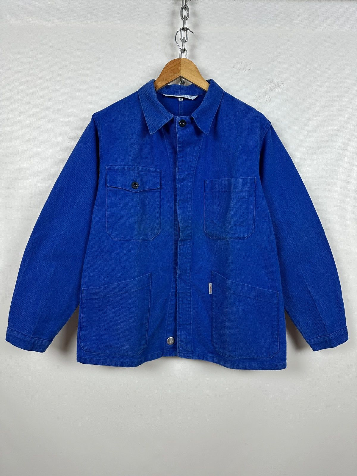 Le Laboureur 80s Vintage Lutteurs French Workwear Sanfor Chore Jacket Size US M / EU 48-50 / 2 - 1 Thumbnail