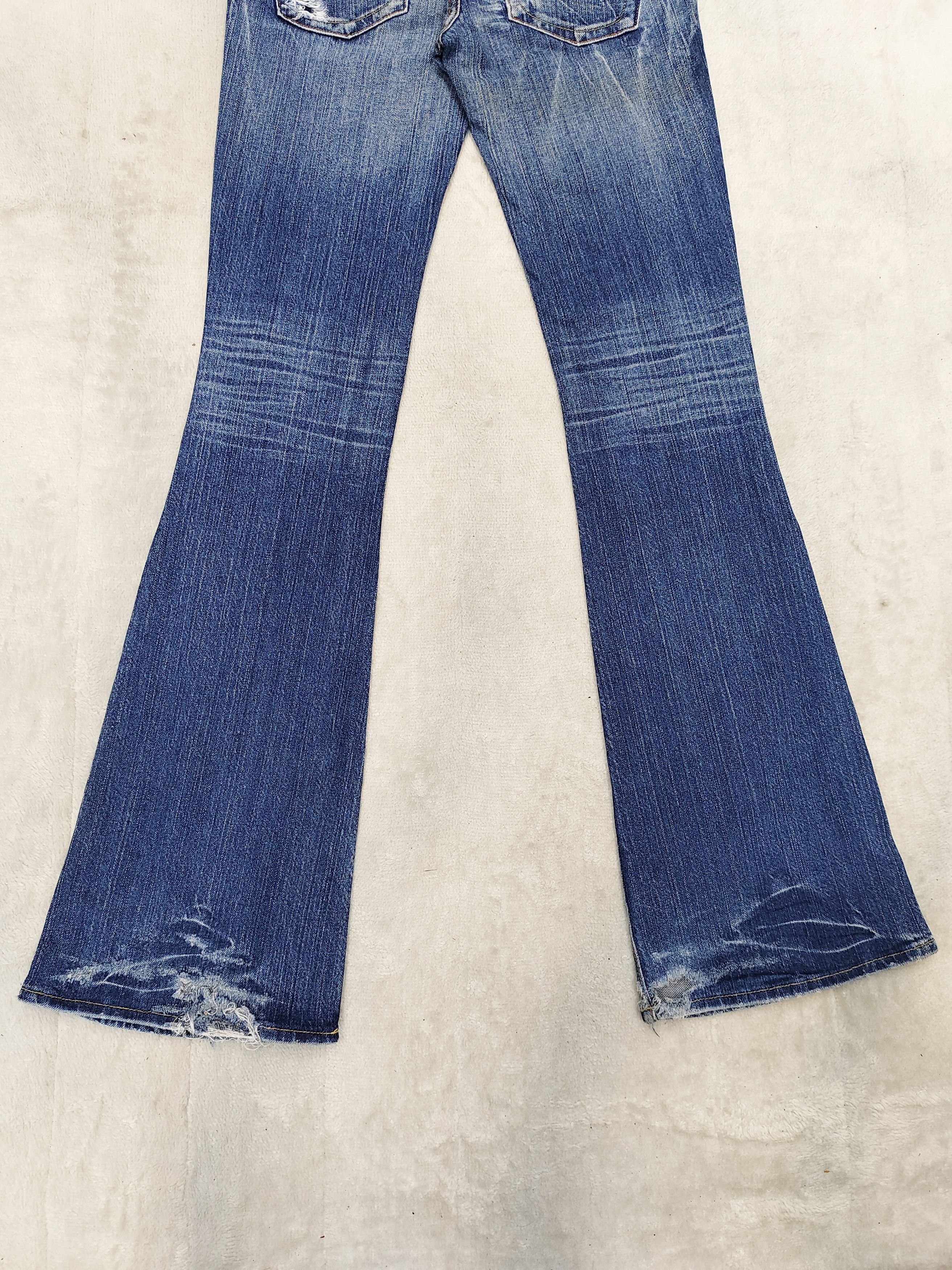 Seditionaries Vtg 575 LA❤️‍🔥Y2k Heavy Distressed Fade Flare Jeans Size 29" - 4 Thumbnail