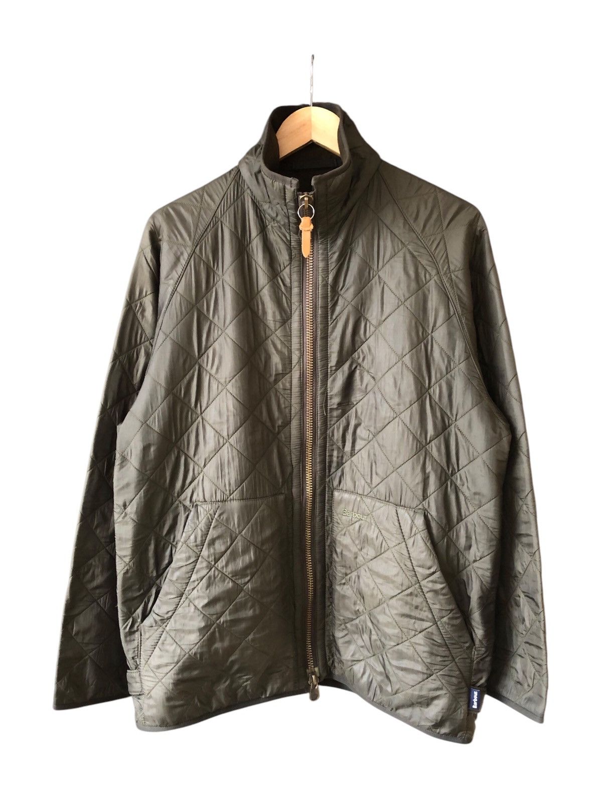 Barbour Vintage Barbour Polar Quilt Zipper Jacket Army Green Size US M / EU 48-50 / 2 - 3 Thumbnail