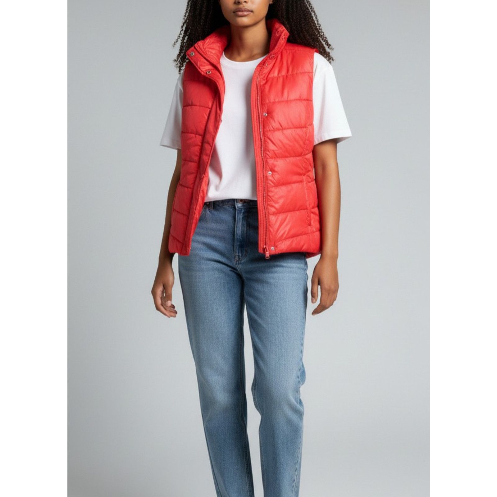 Chicos NWT CHICO'S Zenergy Pockets Zip Up Nylon Puffer Vest Size 14 Size L / US 10 / IT 46 - 1 Thumbnail