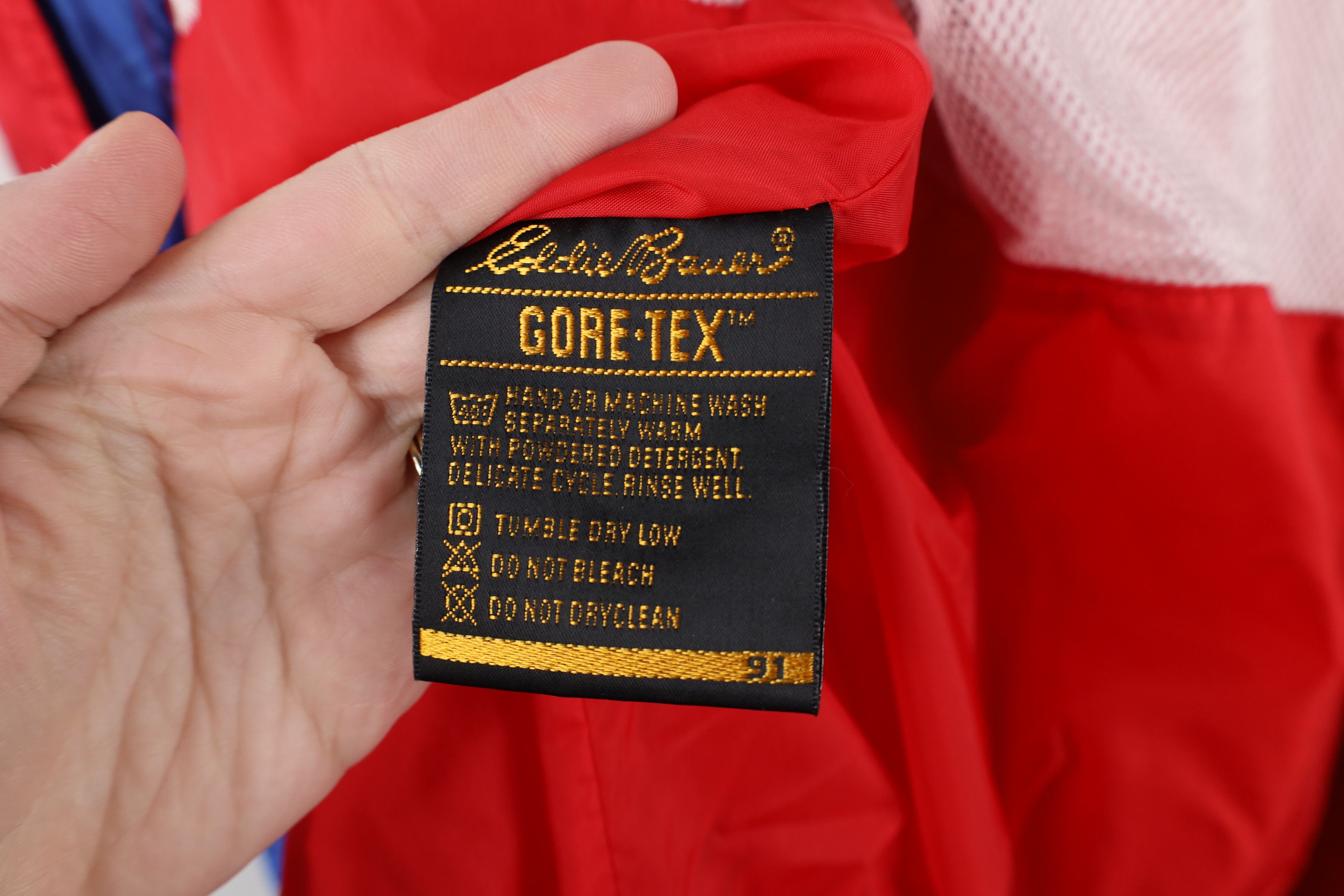 Eddie Bauer × Vintage Vintage 90s Eddie Bauer Goretex Long Rain Jacket Coat Red Size US S / EU 44-46 / 1 - 11 Thumbnail