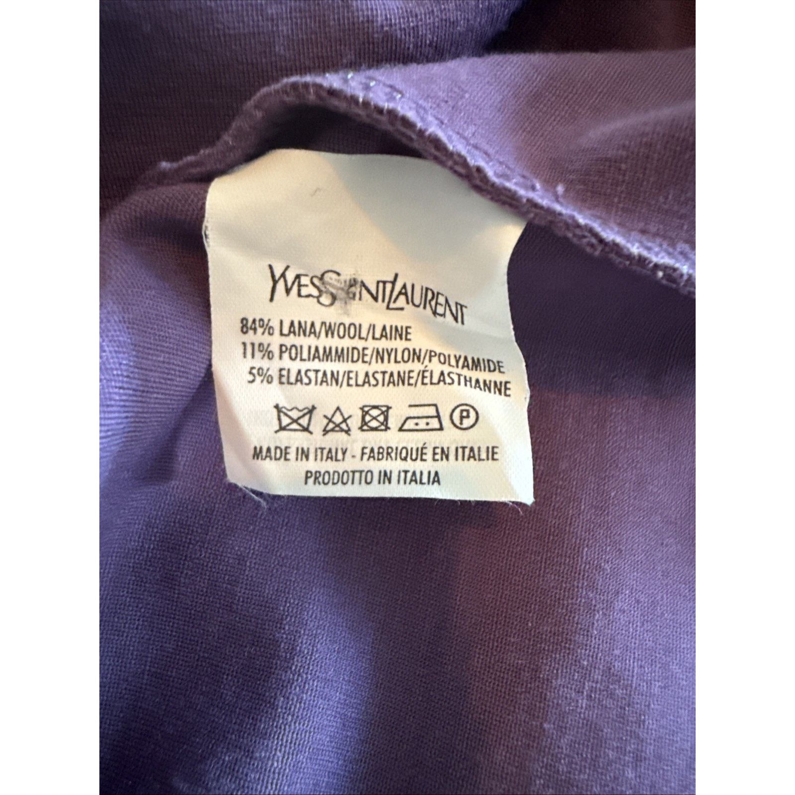 Yves Saint Laurent YSL Yves Saint Laurent Dress Aubergine Wool Blend Sleeveless Size XS / US 0-2 / IT 36-38 - 9 Thumbnail