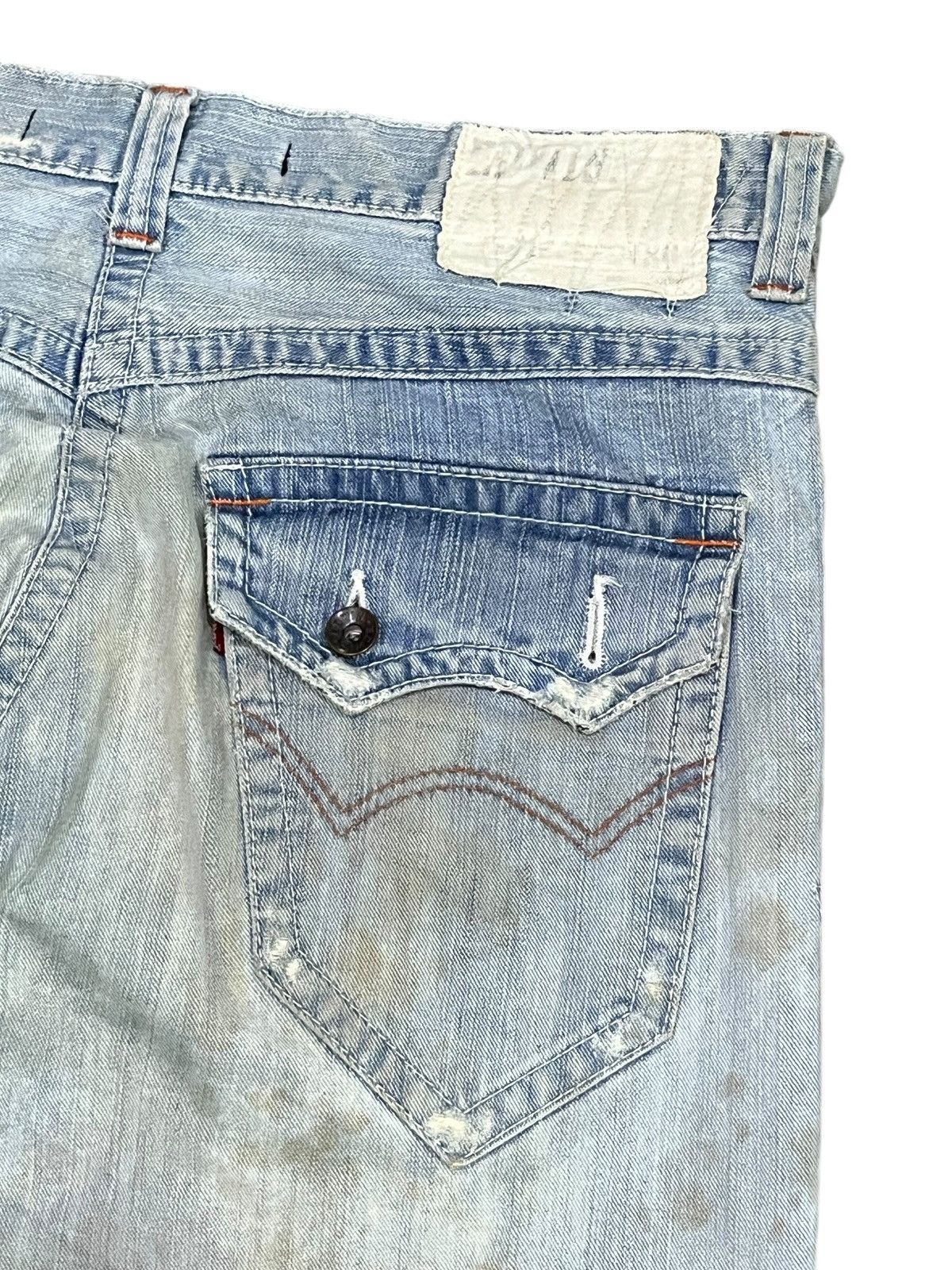 Edwin FYE🔥EDWIN 401XV Grunge Dirty Mudwash Off-Blue Flare Denim Size US 34 / EU 50 - 12 Thumbnail