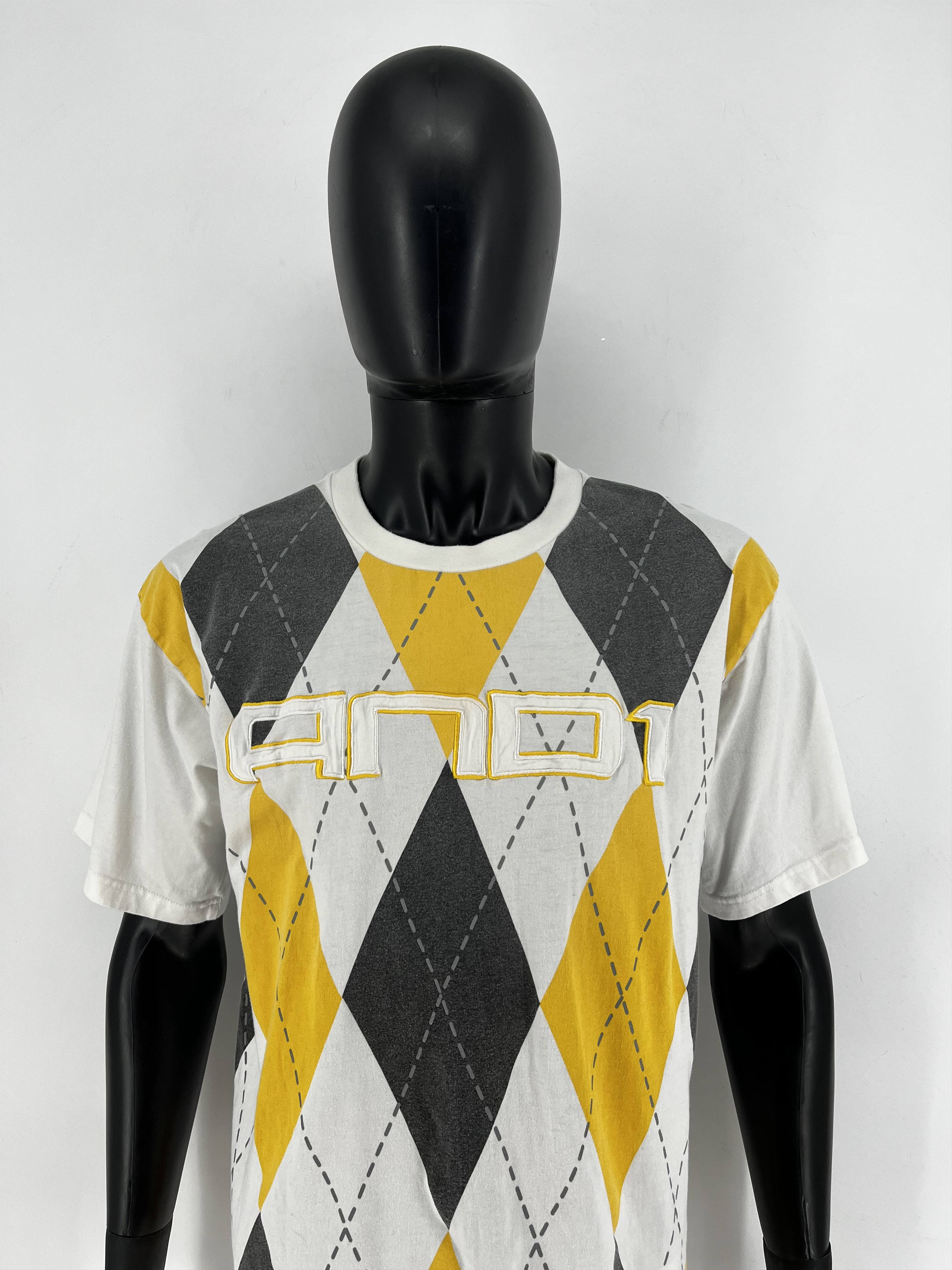 Other Vintage AND1 Argyle Pattern Tee Y2K Basketball Style L Size US L / EU 52-54 / 3 - 1 Thumbnail